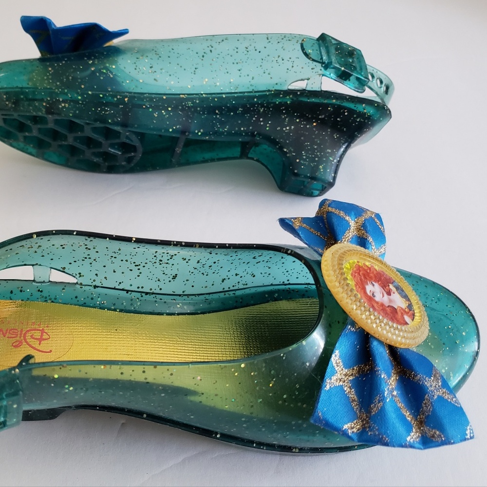 Disney Brave Merida Sparkly GreenJelly Shoes 7.5" - Picture 2 of 3